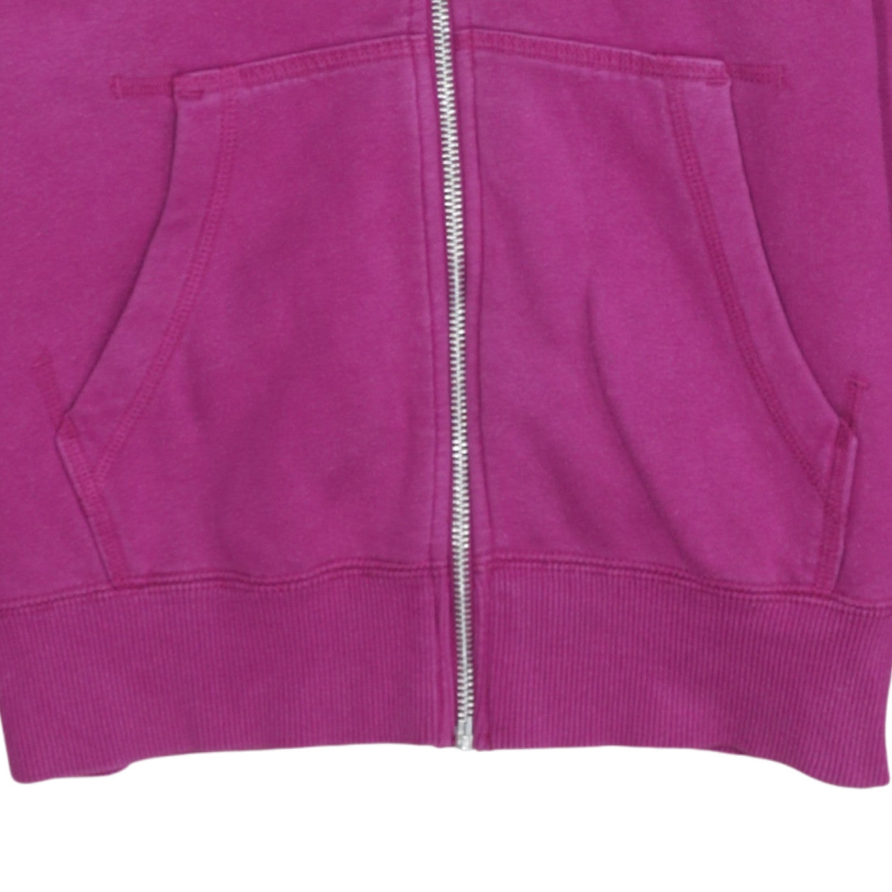 Nike Womens Magenta Full Zip Hoodie Medium Cotton Blend