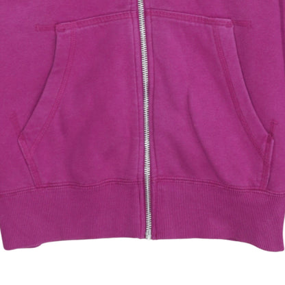 Nike Womens Magenta Full Zip Hoodie Medium Cotton Blend