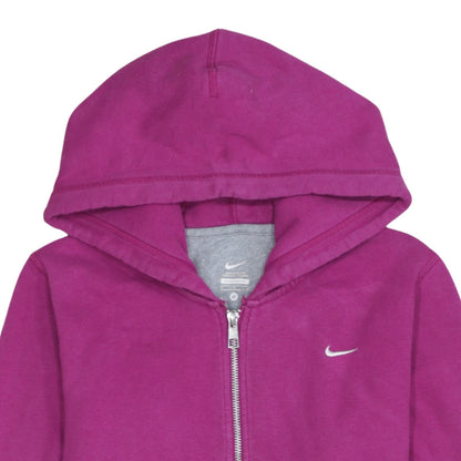 Nike Womens Magenta Full Zip Hoodie Medium Cotton Blend