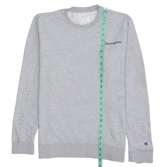 Champion Men's Grey Medium Pullover Sweatshirt Crew Neck Logo Jumper
