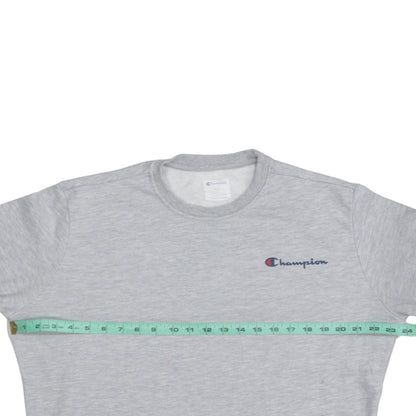 Champion Men's Grey Medium Pullover Sweatshirt Crew Neck Logo Jumper