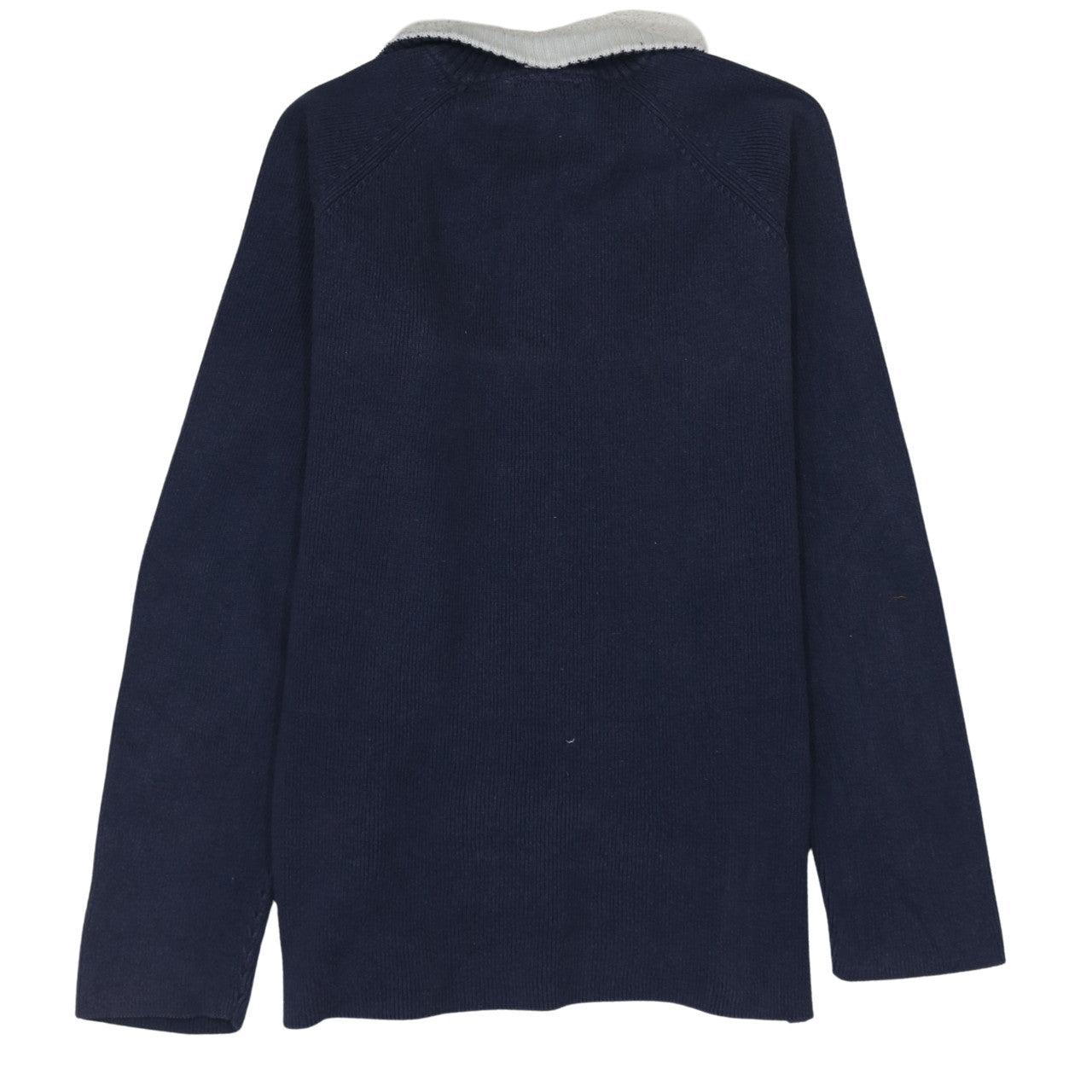 Timberland Men's Blue Cotton 1/2 Zip Collared Jumper Size L