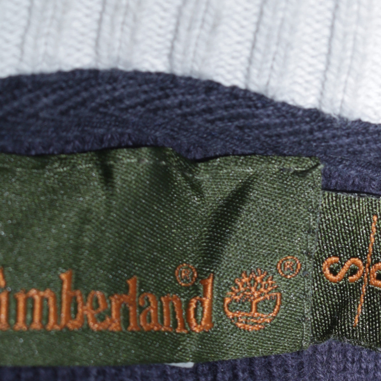 Timberland Men's Blue Cotton 1/2 Zip Collared Jumper Size L