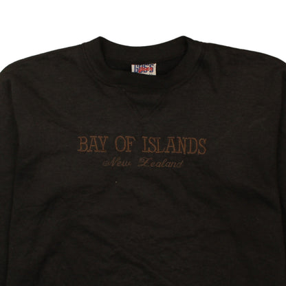 Gus's Gear Men's Black 2XL Pullover Sweatshirt Bay of Islands Print