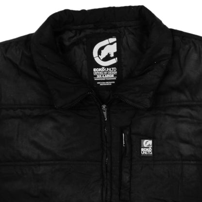 Ecko Unltd Mens Black 3XL Padded Bodywarmer Waistcoat