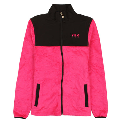 Fila Sport Women’s Pink & Black Fleece Full Zip Jacket XS