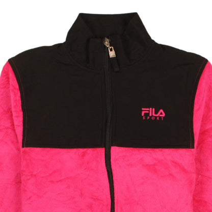 Fila Sport Women’s Pink & Black Fleece Full Zip Jacket XS