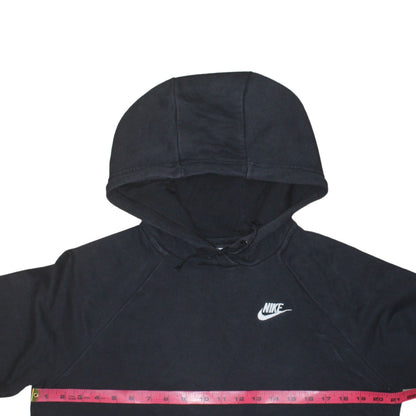 Nike Womens Black Small Pullover Hoodie Sweatshirt Cotton Blend