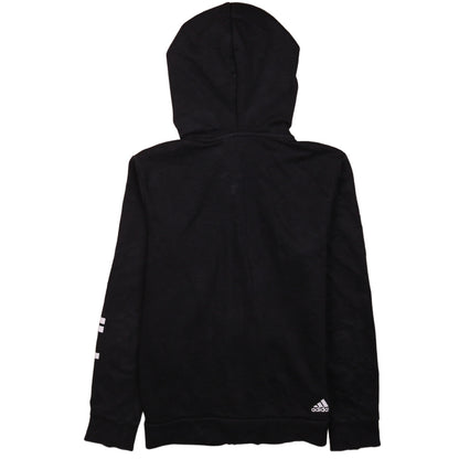 Adidas Womens Black Full Zip Hoodie Size M Hooded Sweatshirt