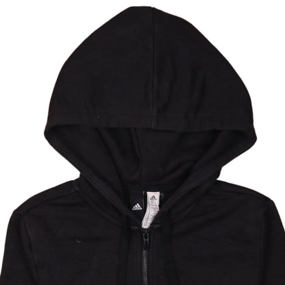 Adidas Womens Black Full Zip Hoodie Size M Hooded Sweatshirt