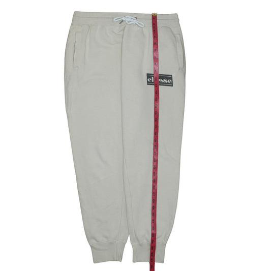 Ellesse Womens Beige Jogger Sweatpants UK 16 Elastic Waist Comfort Fit