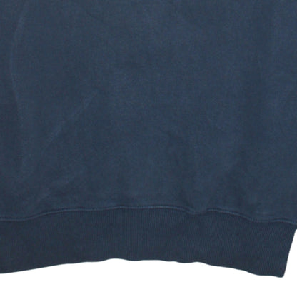 Ellesse Womens Navy Blue Crew Neck Sweatshirt UK 12 Cotton Blend Logo Print