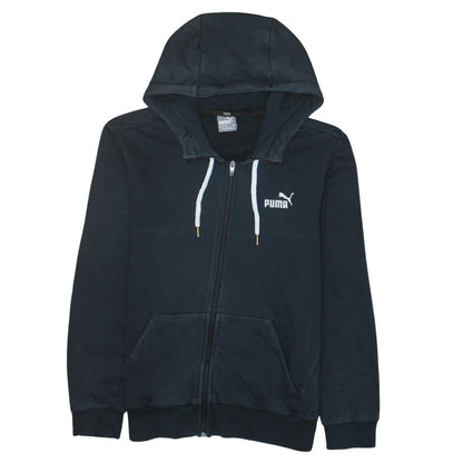Puma Men's Black Full Zip Hoodie L Sportswear Graphic Fleece
