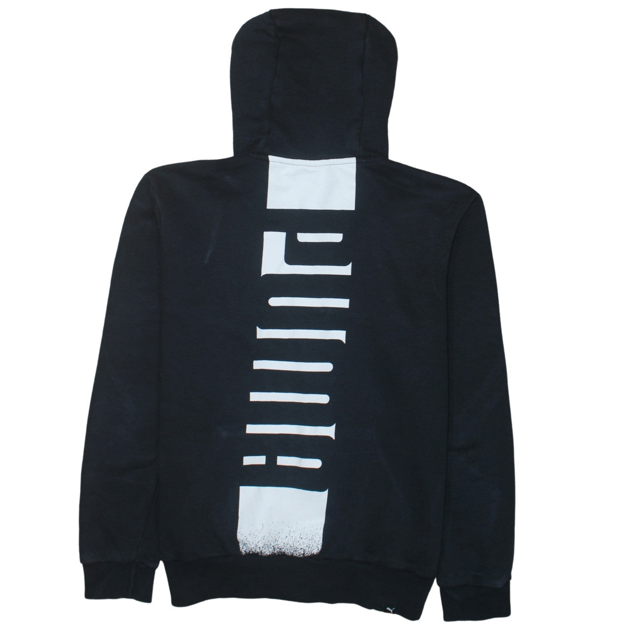 Puma Men's Black Full Zip Hoodie L Sportswear Graphic Fleece