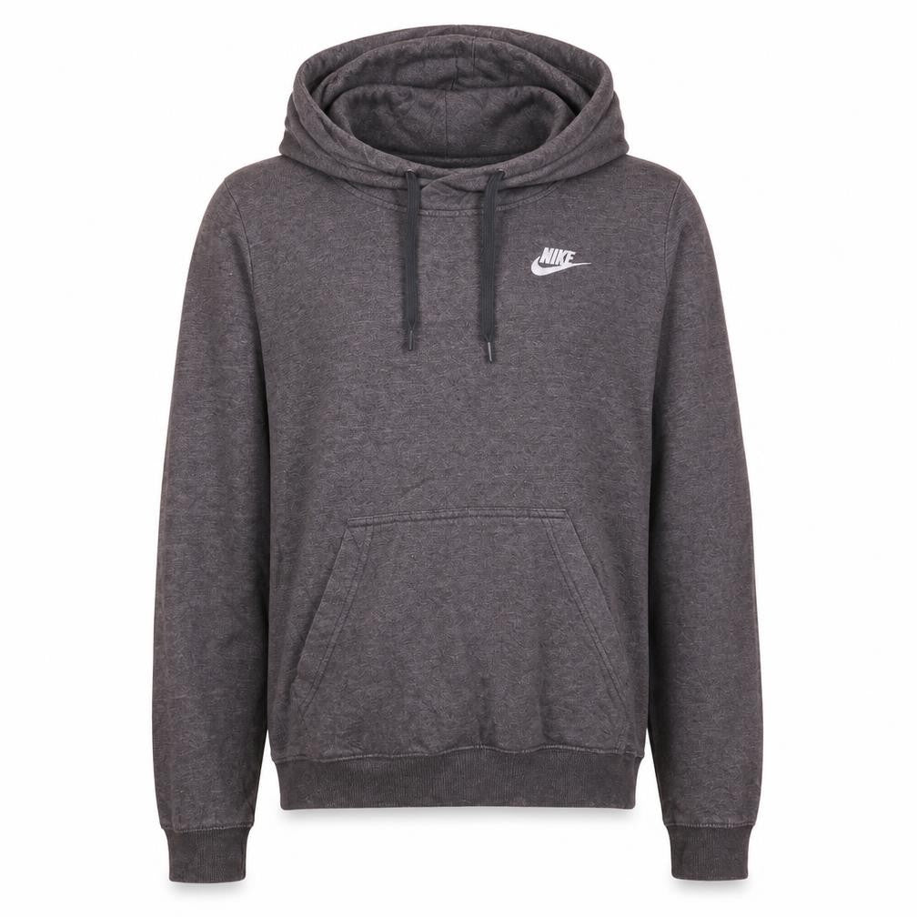 Nike Men's Grey Pullover Hoodie XS Regular Fit Fleece Sweatshirt