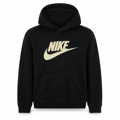 Nike Men's Black Pullover Hoodie L Logo Fleece Sweatshirt