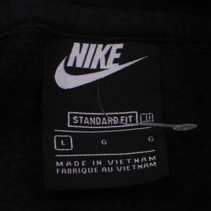 Nike Men's Black Pullover Hoodie L Logo Fleece Sweatshirt