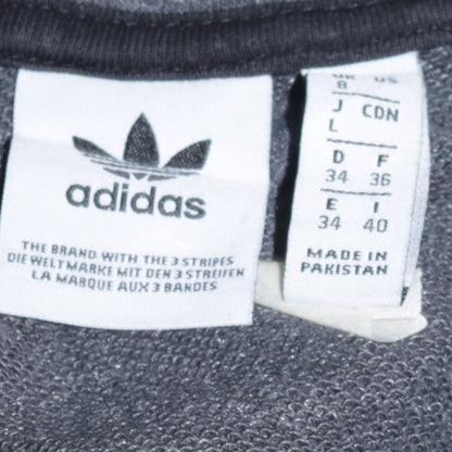Adidas Women’s Grey Full Zip Hoodie Size 8 Lined Casual Sweatshirt