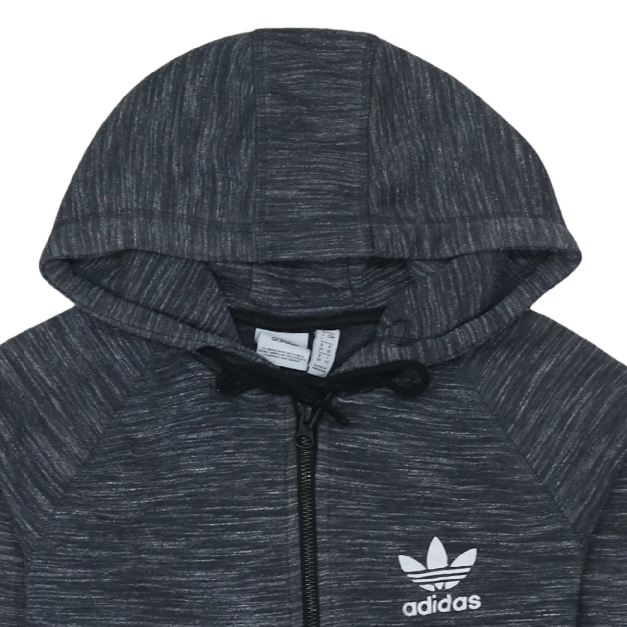 Adidas Women’s Grey Full Zip Hoodie Size 8 Lined Casual Sweatshirt