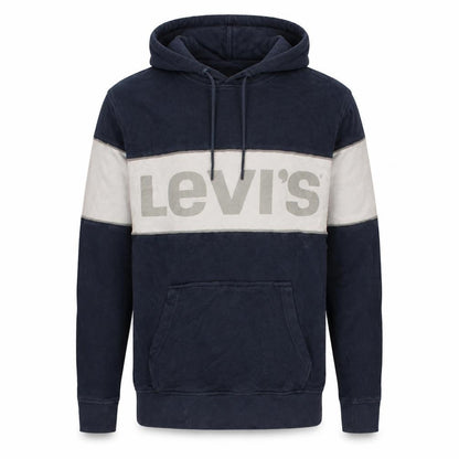 Levi's Men's Blue Pullover Hoodie S Logo Graphic Cotton Sweatshirt