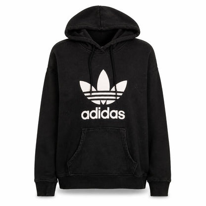 Adidas Womens Black Size 8 Pullover Hoodie Sweatshirt with Logo