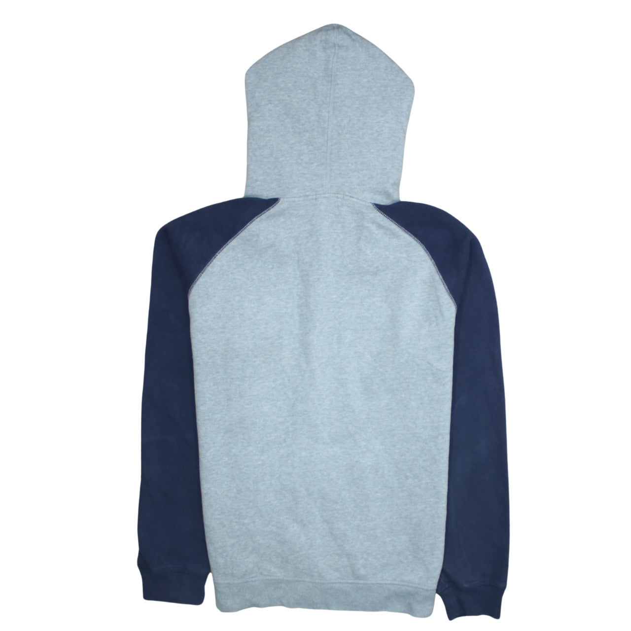 GAP Men's Grey & Navy Full Zip Hoodie Size L Logo Fleece Sweatshirt