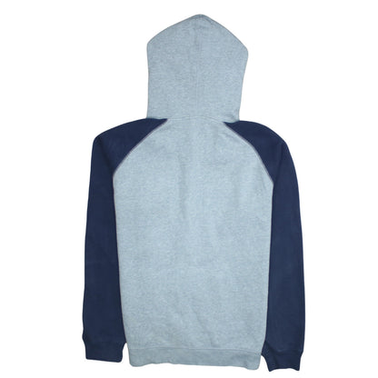 GAP Men's Grey & Navy Full Zip Hoodie Size L Logo Fleece Sweatshirt