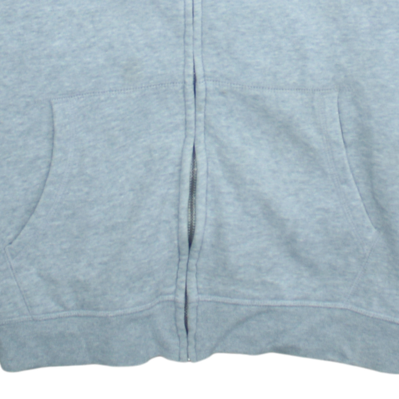 GAP Men's Grey & Navy Full Zip Hoodie Size L Logo Fleece Sweatshirt