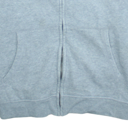 GAP Men's Grey & Navy Full Zip Hoodie Size L Logo Fleece Sweatshirt