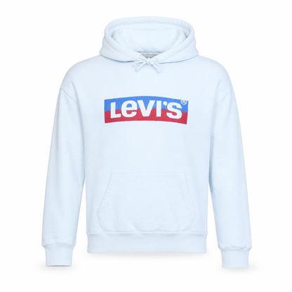 Levi's Men's White Logo Pullover Hoodie XS Fleece Sweatshirt