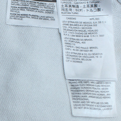 Levi's Men's White Logo Pullover Hoodie XS Fleece Sweatshirt