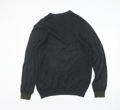 Jack & Jones Originals Men's Blue Cotton Jumper M Crew Neck