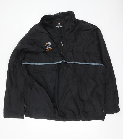 RugbyTech Men's Black 2XL Windbreaker Sports Jacket