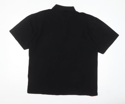 Stoke City Mens Black 2XL Cotton Polo Shirt Football Top