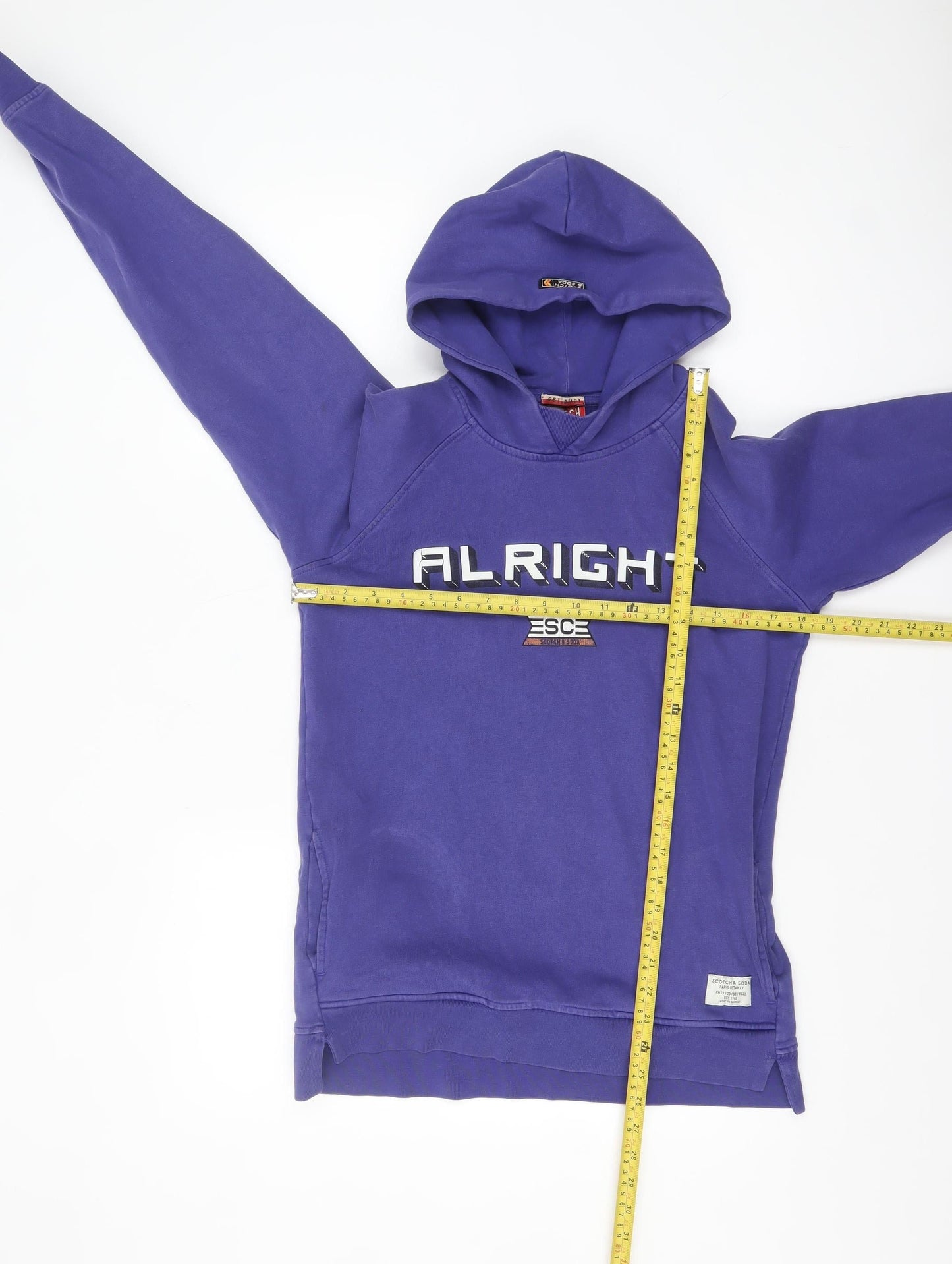 Scotch & Soda Women Purple Pullover Hoodie Size 14 Cotton Blend Casual