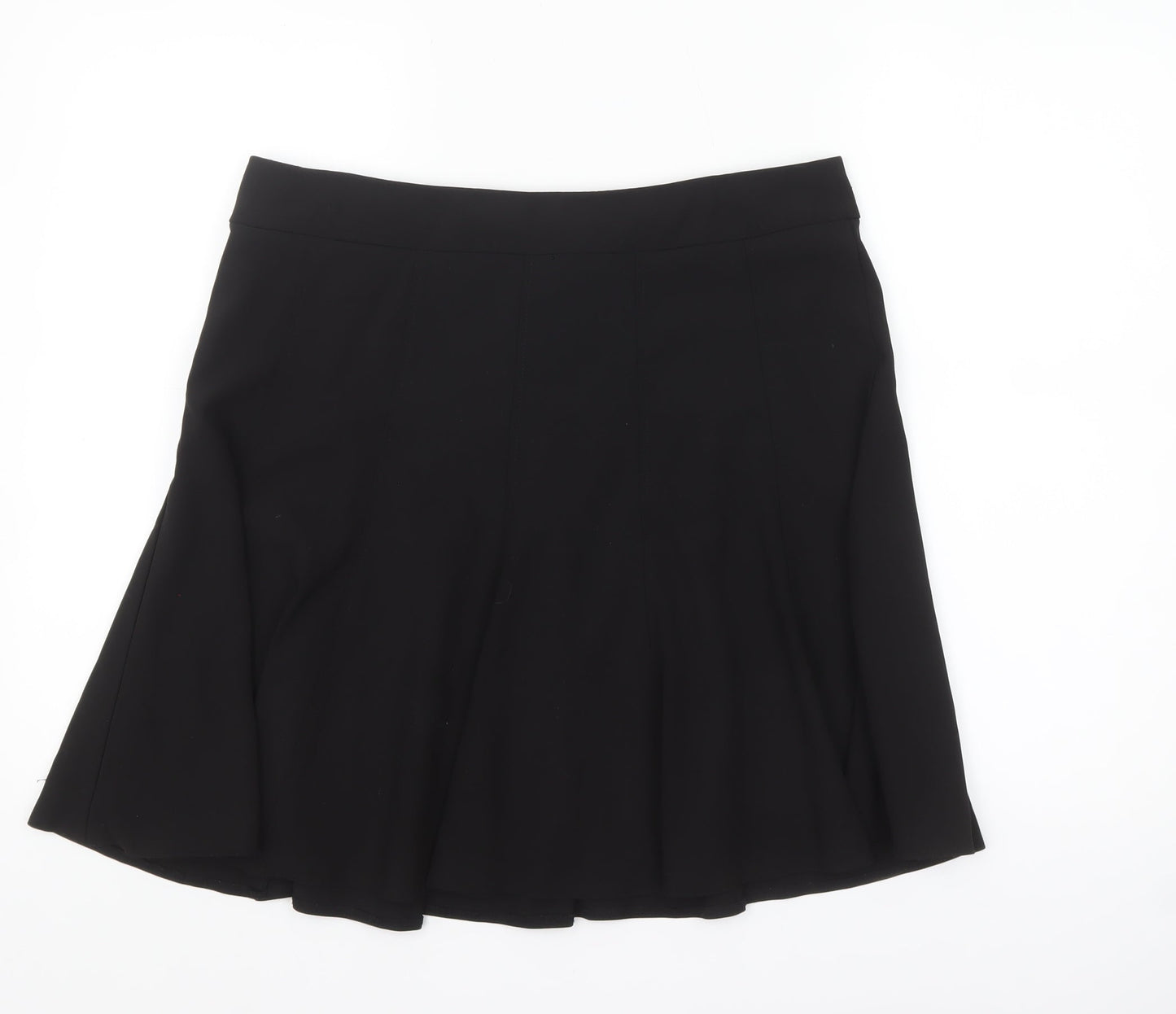 Marks and Spencer Womens Black A-Line Knee Length Skirt UK14