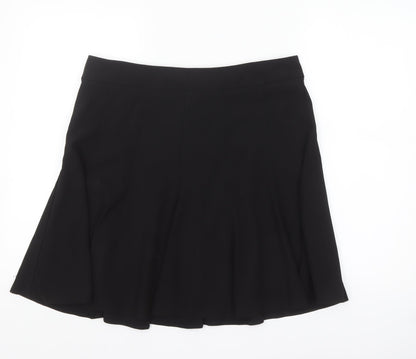 Marks and Spencer Womens Black A-Line Knee Length Skirt UK14