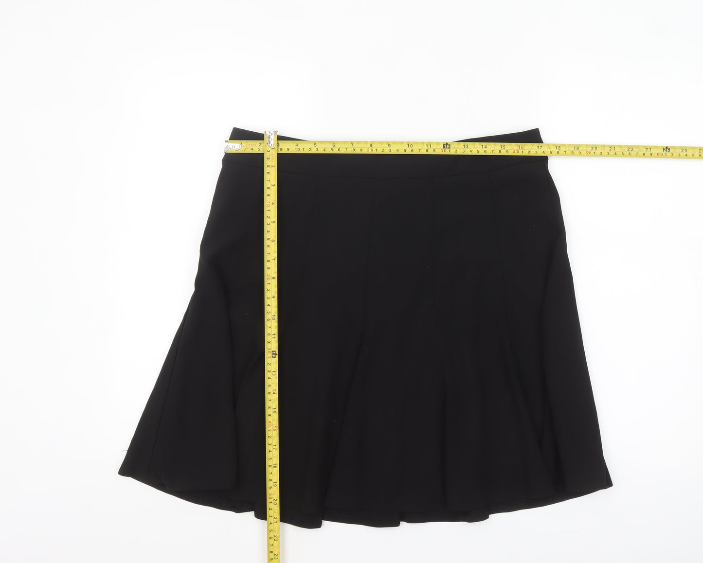 Marks and Spencer Womens Black A-Line Knee Length Skirt UK14