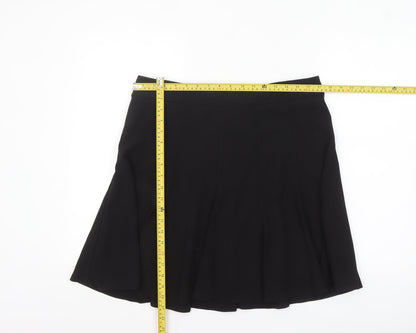 Marks and Spencer Womens Black A-Line Knee Length Skirt UK14