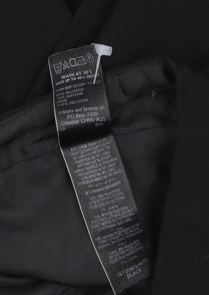 Marks and Spencer Womens Black A-Line Knee Length Skirt UK14