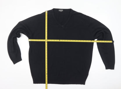 Wolsey Men’s Black 2XL V-Neck Acrylic Knit Jumper
