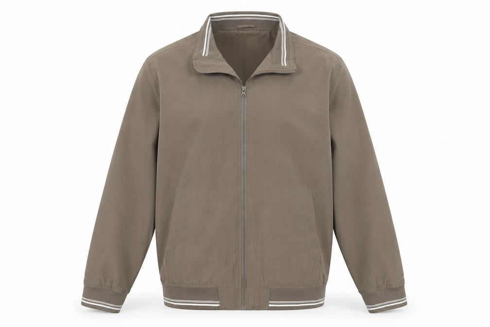 Greenwoods Men Brown L Basic Zip Casual Jacket