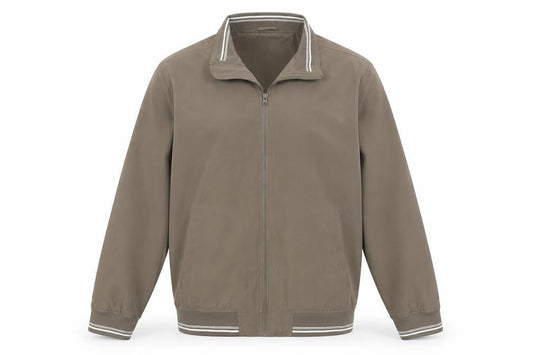 Greenwoods Men Brown L Basic Zip Casual Jacket