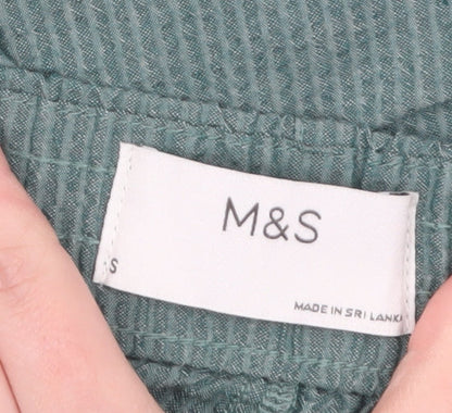 Marks and Spencer Men's Green Small Chino Shorts with Elastic Waist