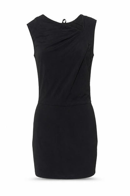 AllSaints Women's Black Cupro Bodycon One-Shoulder Dress UK 4