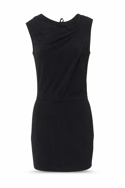 AllSaints Women's Black Cupro Bodycon One-Shoulder Dress UK 4