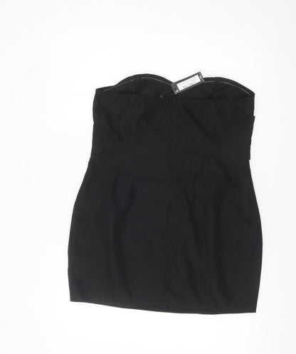 PrettyLittleThing Women’s Black Strapless Bodycon Mini Dress Size 12