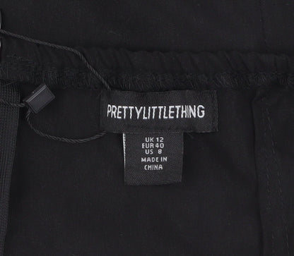 PrettyLittleThing Women’s Black Strapless Bodycon Mini Dress Size 12