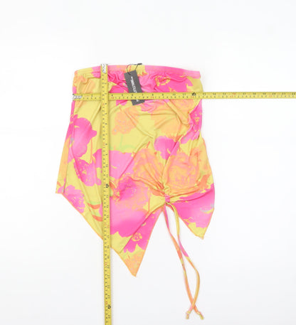 PrettyLittleThing Women’s Multicoloured Floral Strapless Camisole Top Size 14