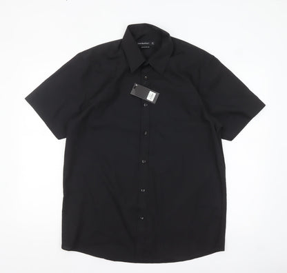 Cedar Wood State Men’s Black 16in Regular Fit Short Sleeve Shirt